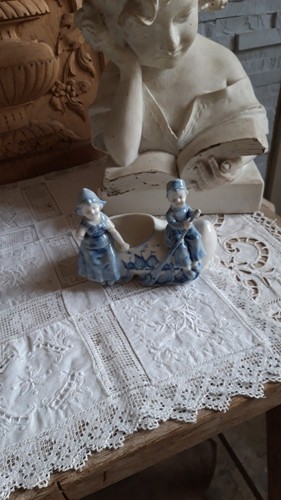 Figurine porcelaine bleu de - figurine,
