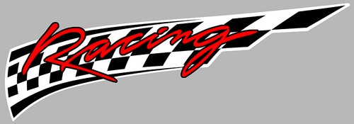 Racing damiers rouge 20cmx7cm - damiers,