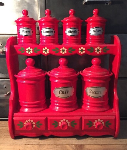 étagère rouge vintage - Étagère,