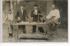 PHOTO CARD TO LOCATE: carpenter, wood - very good condition