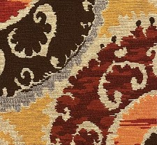 OSBORNE & LITTLE Timour Suzani Orange Gold Burgundy Remnant New