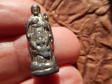 STATUETTE VIERGE DE VOYAGE  SAINT HUBERT CHASSE CHASSEURS CROSSE CERF