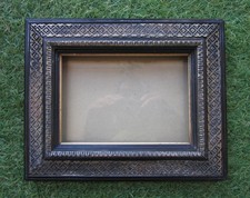 Ancien beau cadre Napoléon III noir et doré dimension feuillure : 15,5 X 11,3 cm