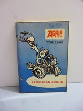AGRIA Single Axle/Universal Machine Type 2600 Original Operating Instructions IV/60