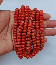 Véritables perles de corail rouge pierres précieuses en vrac vintage perles...