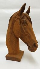 CAST IRON HORSE HEAD PATINA RUST DECO HOME & GARDEN