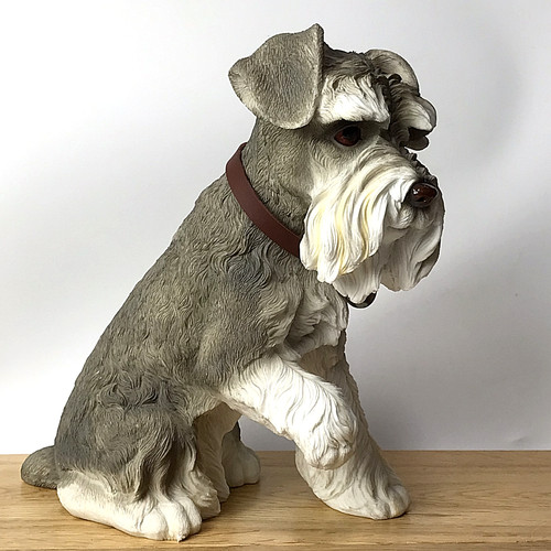 Figurine chien schnauzer - figurine, de