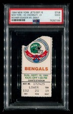 Boomer Esiason NFL Debut - PSA Ticket Football 1984 Cincinnati Bengals NY Jets