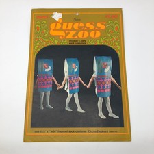 VTG Halloween Costume Guess Zoo Gibson Childs Paper Sack Circus Elephant UNUSED