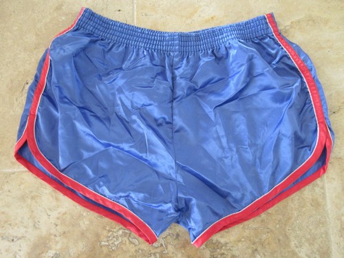 Short nylon vintage bleu - bleu, rouge