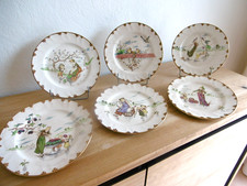 SIX ASSIETTES DESSERT FAIENCE