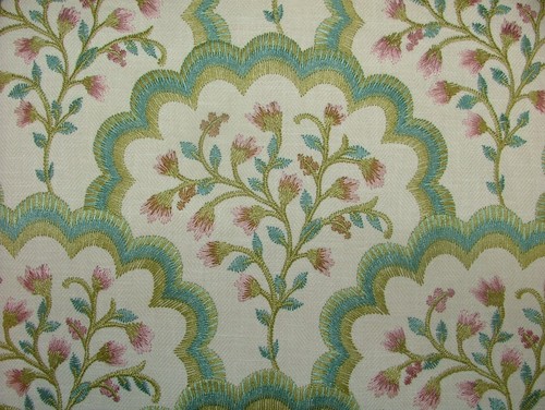 Tissu rideau brodé - de,