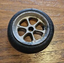 Antique Toy 1 Wheel Car Ø 57mm Rubber Tire Openwork Zamac Rim LotB