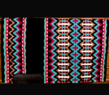 Tapis de selle Horse Western Show 100 % laine néo-zélandaise / LIVRAISON GRAT...