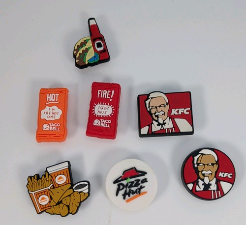 Fast food croc pin - food, set