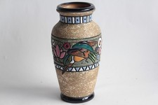 Amphora Bird Art Deco Ceramic Vase Austria (69752)