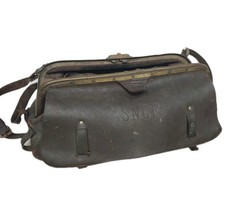 ANCIENNE SACOCHE EN CUIR CHEMIN FER