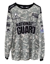 Magnum IZOD Indy Car Racing National Guard Digital Camo Honda Jersey Shirt XL