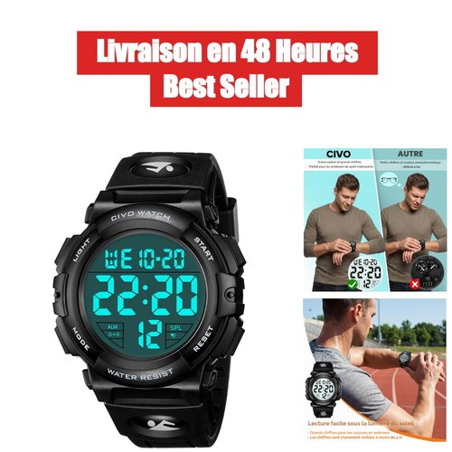 Montre homme sport militaire - homme,