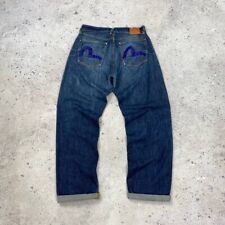 Evisu Vintage Jeans Multi Logo Salvage Size 34 Rare Hype Baggy Denim
