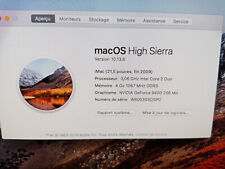 Apple iMac 21,5" (Intel Core 2 Duo, 3,06GHz, 4Go RAM, 500Go HDD, NVIDIA GeForce