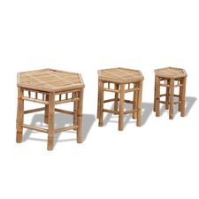 Lot de 3 Tabourets de Jardin