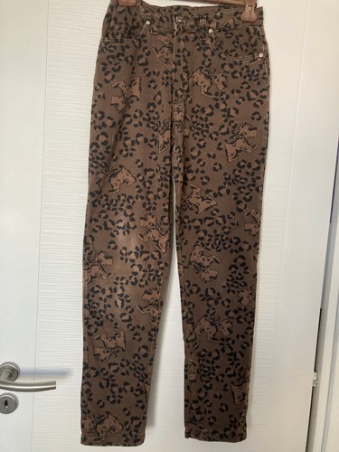 Pantalon slim marron - pantalon,