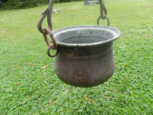 Ancien chaudron cuivre - ancien,