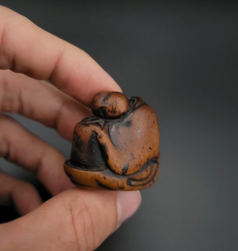 Netsuke bois chajin - netsuke,