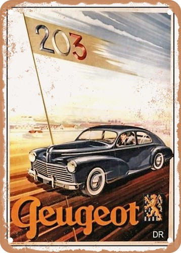 Metal sign 1951 peugeot - -,