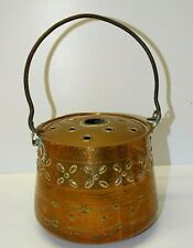 -JOLI ANCIEN SEAU à BRAISES EN CUIVRE ou VIERPOT gravé en dessous LA COURTINE