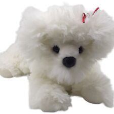 Douglas Cuddle White Dog Stuffed Plush Animal Toy Puppy Red Bow Maybe Bichon