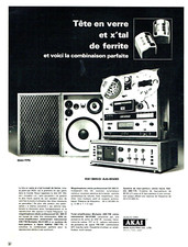 Advertising 0523 1971 Akai Hi-fi Tuner Glass Head Amp X'tral