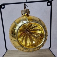 Vintage Boule Noël - Sapin Décoration Ornement - Doré - Verre