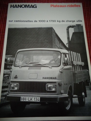 Catalogue hanomag plateaux - hanomag,