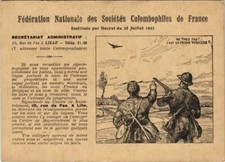Old postcard Federation Nationale des Societes Colombophiles de France (137128)