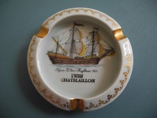 cendrier publicitaire L'Océan Chatelaillon porcelaine Limoges ashtray Mayflower