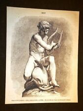 1870 Arion Hiolle Marble Group Sculpture Hall