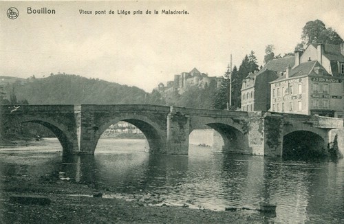 Carte belgique bouillon vieux - belgique,