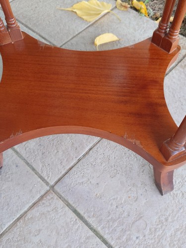 Guéridon ovale bois - , marron