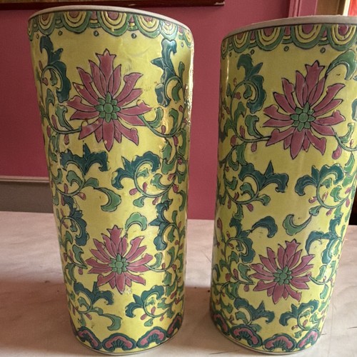 Paire vases cylindriques - de,