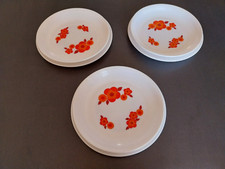 Vintage Lot 6 Assiettes orange