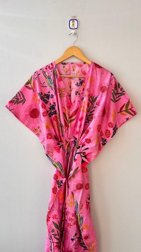 Robe maxi kaftan coton femme - coton,