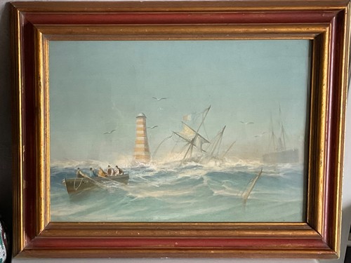 Tableau marine ancien hst - tableau,