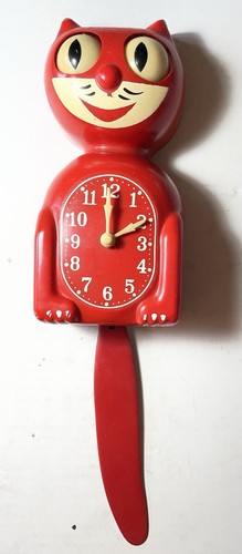 Vintage kit cat - cat, klock
