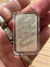 1  Oz Lingot Argent  Dragon Lunar III  - Australie 2025  - 250.000 ex.