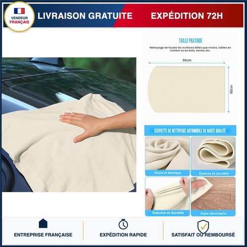 Peau chamois naturelle - peau,