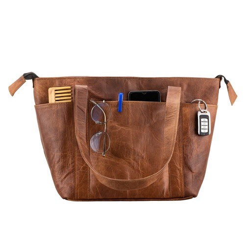 Sac cabas cuir véritable - sac, en