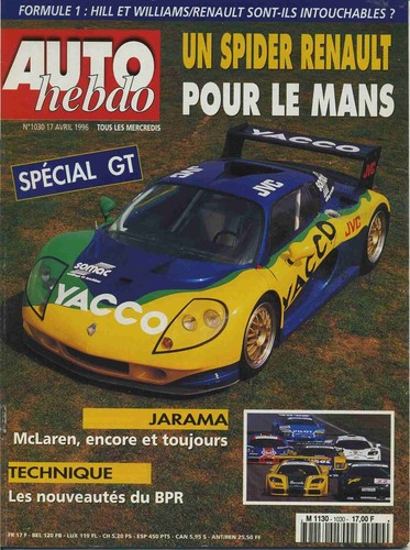 Auto hebdo 1030 04 1996 - auto,