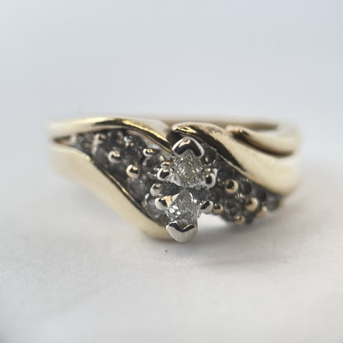 Bague vintage jaune 14ct - bague, or